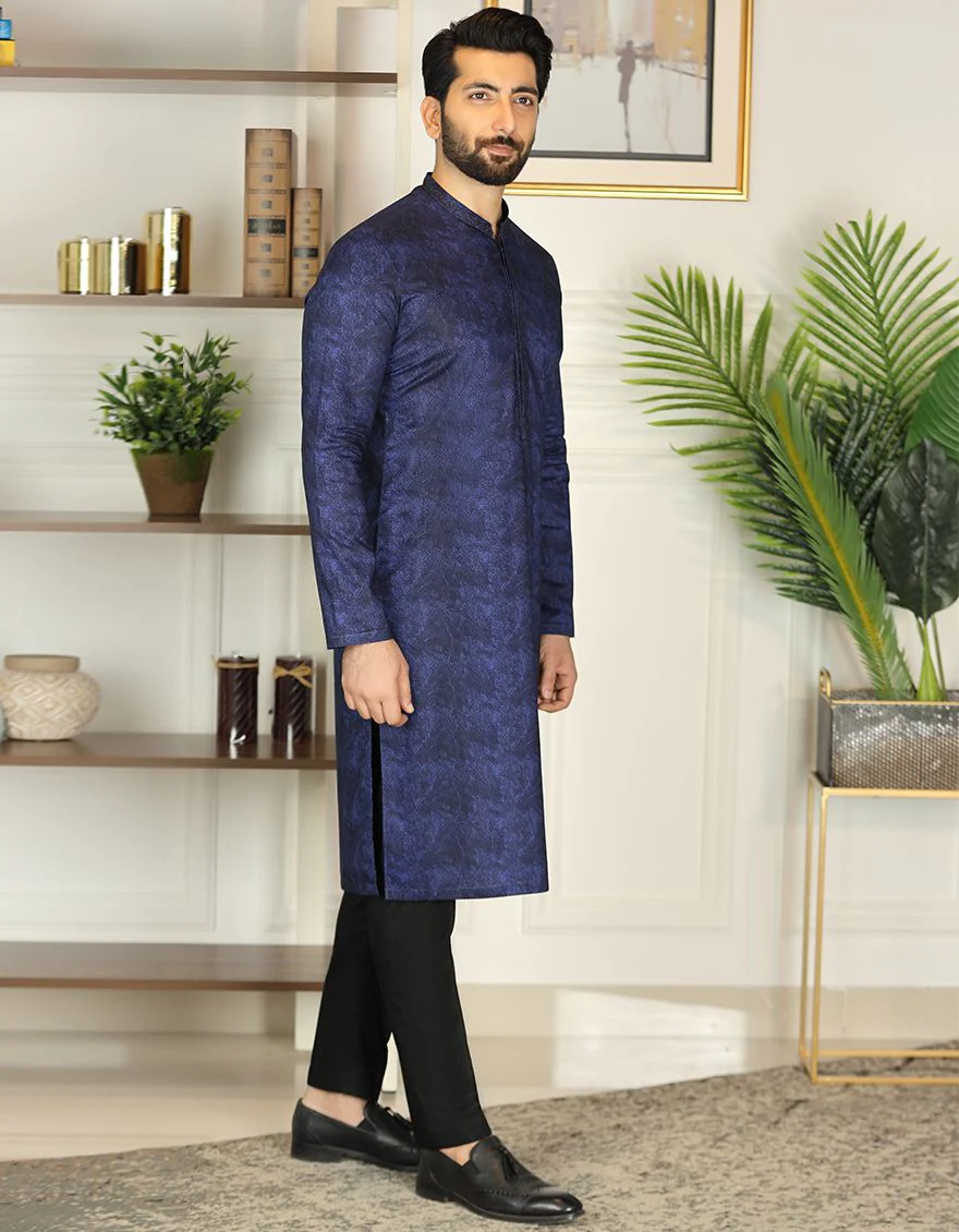 ROYAL BLUE KURTA | JJK-S-US-34058/S21/JJ7210-SF