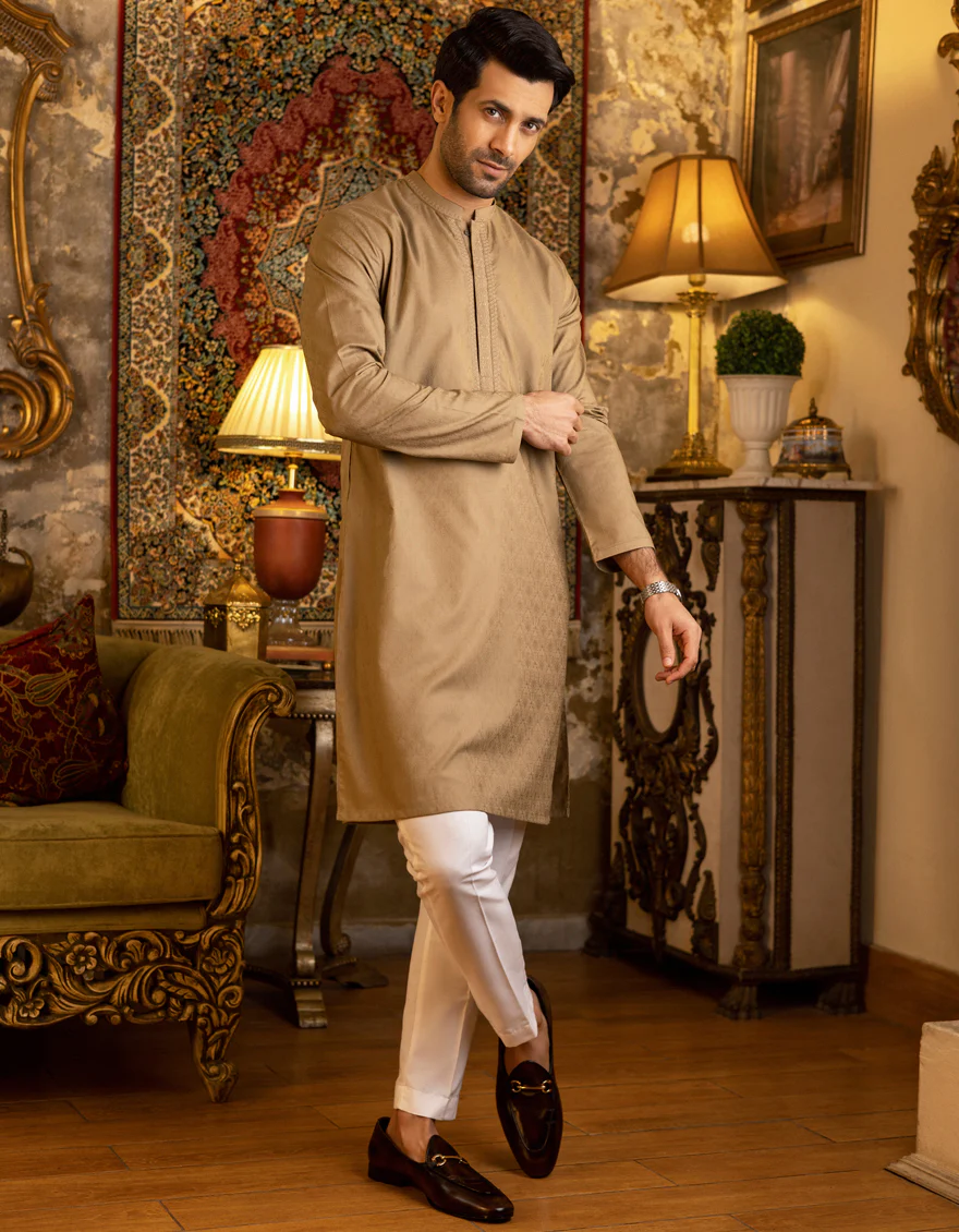 FAWN COTTON KURTA | JJK-S-US-34163/S22/JJ7661-SF