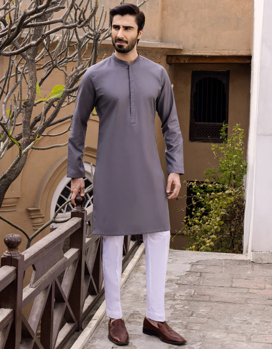 SLATE GREY COTTON KURTA | JJK-S-US-34165/S22/JJ8133-SF