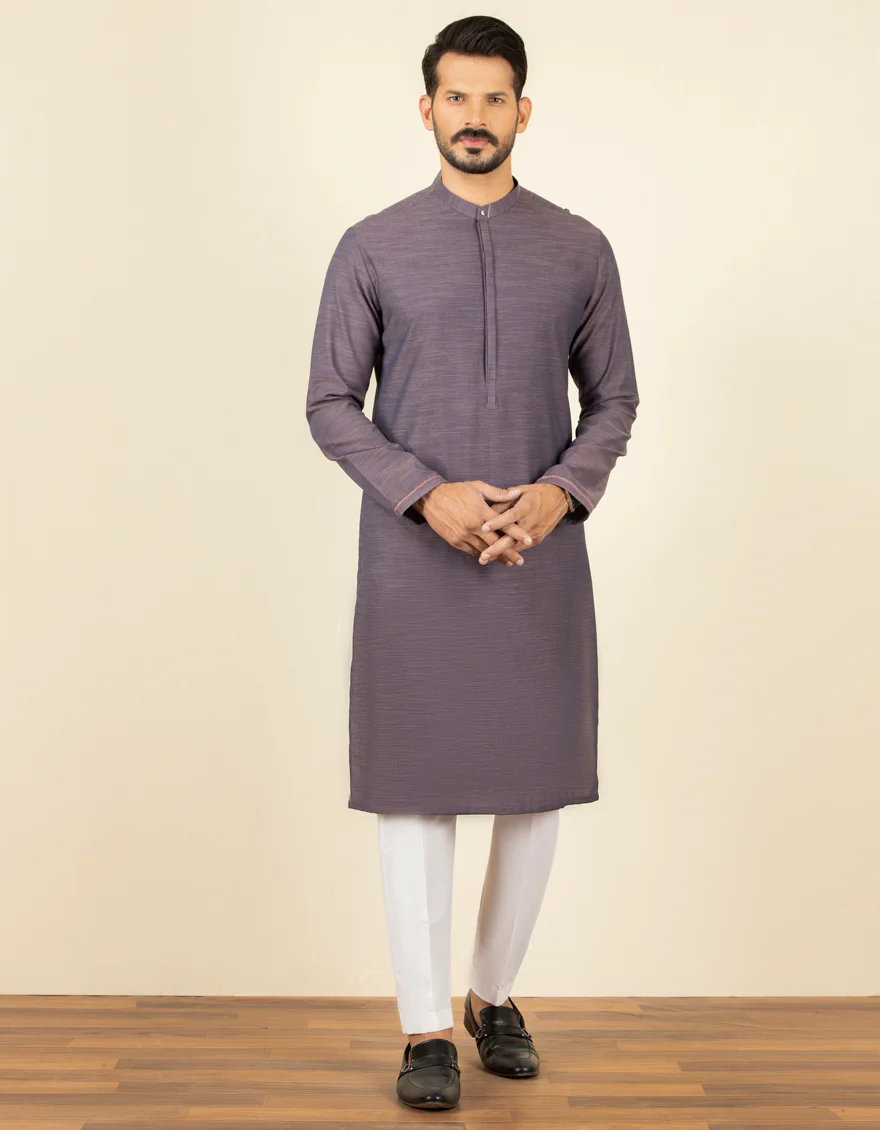 DULL PURPLE COTTON KURTA | JJK-S-US-34207/S22/JJ7662-CL