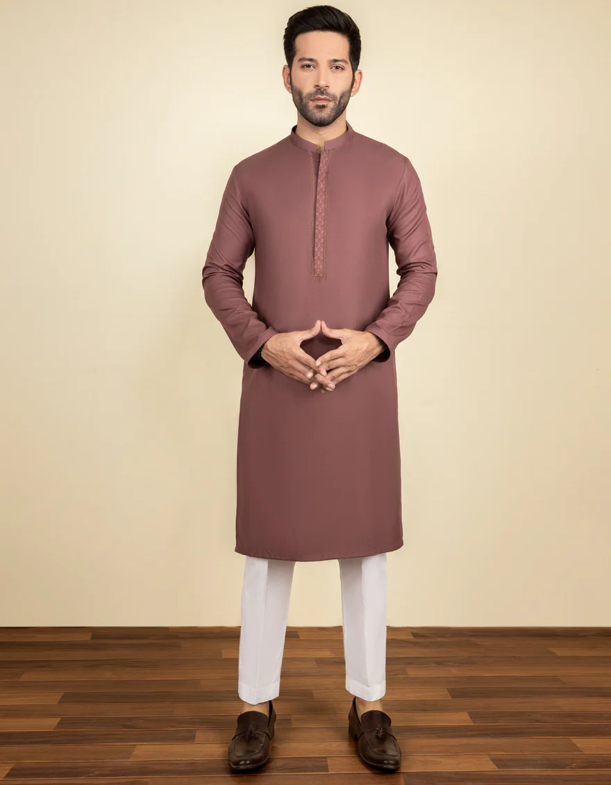 PLUM BLENDED KURTA | JJK-S-US-34231/S22/JJ8128-SF