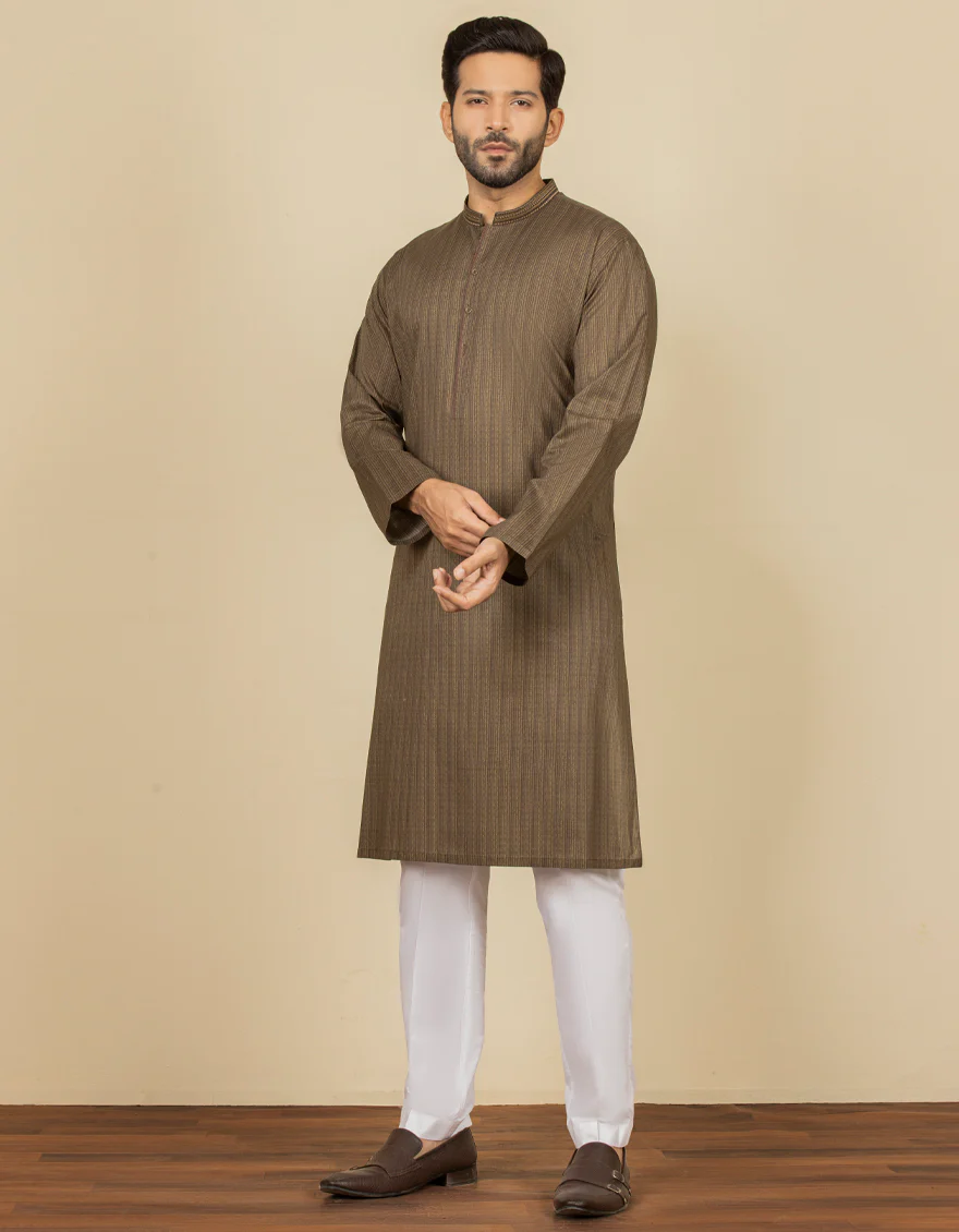 MEHNDI GREEN COTTON KURTA | JJK-S-US-34238/S22/JJ7546-SF