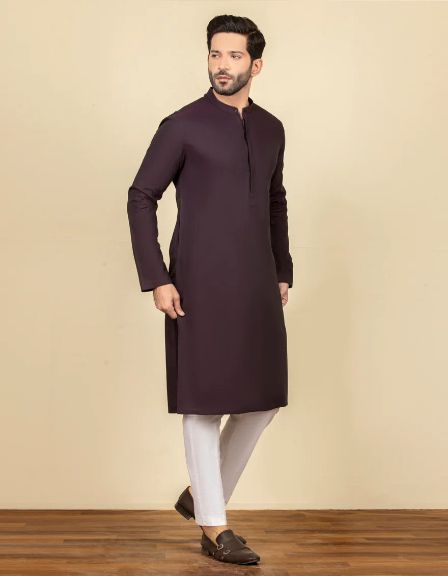 AUBERGINE COTTON KURTA | JJK-S-US-34239/S22/JJ8251-PN
