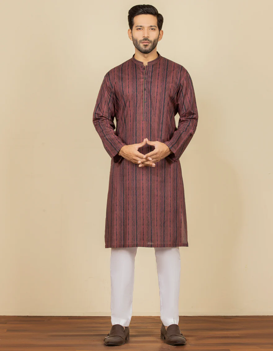 FALSA RED COTTON KURTA | JJK-S-US-34240/S22/JJ7546-SF