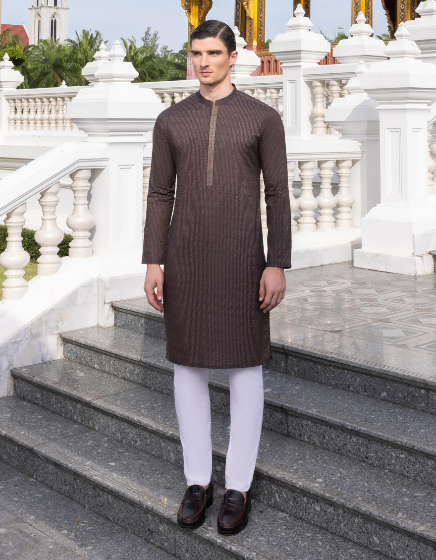 BLUE TEXTURE COTTON KURTA | JJK-S-US-34320/S23/JJ8771-SF