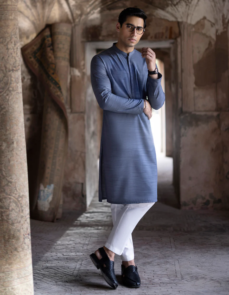 SLATE GREY KURTA | JJK-S-US-34354/S23/JJ8810-SF