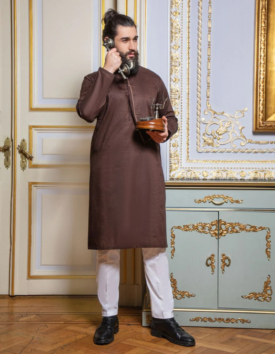 CHOCOLATE BRN KURTA | JJK-S-US-36789/S21/JJ7210-SF