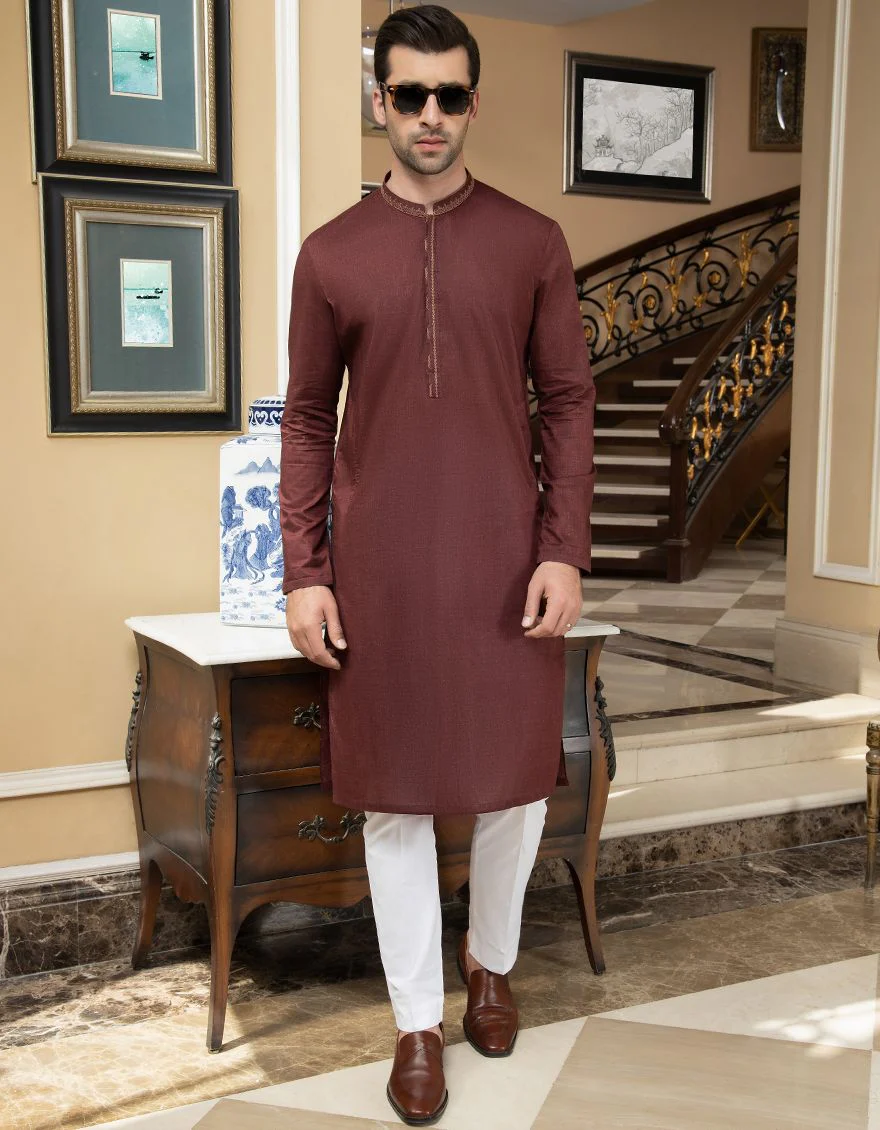 MAROON KURTA | JJK-S-US-36790/S21/JJ6837-SF