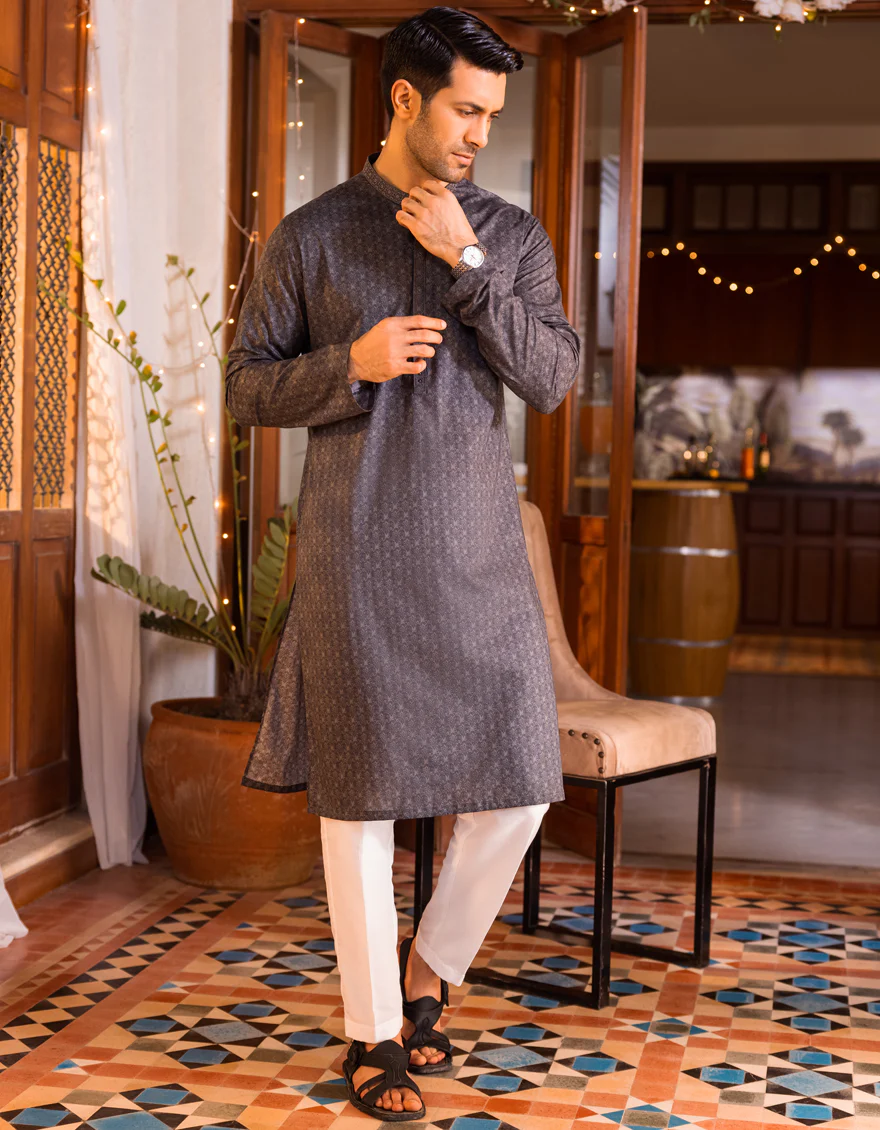 DARK GREY COTTON KURTA | JJK-S-US-36931/S22/JJ7546-SF