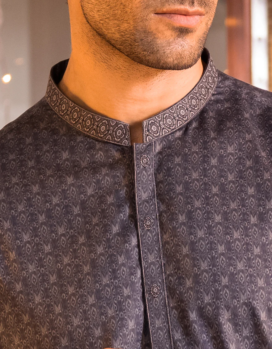 DARK GREY COTTON KURTA | JJK-S-US-36931/S22/JJ7546-SF - Image 5