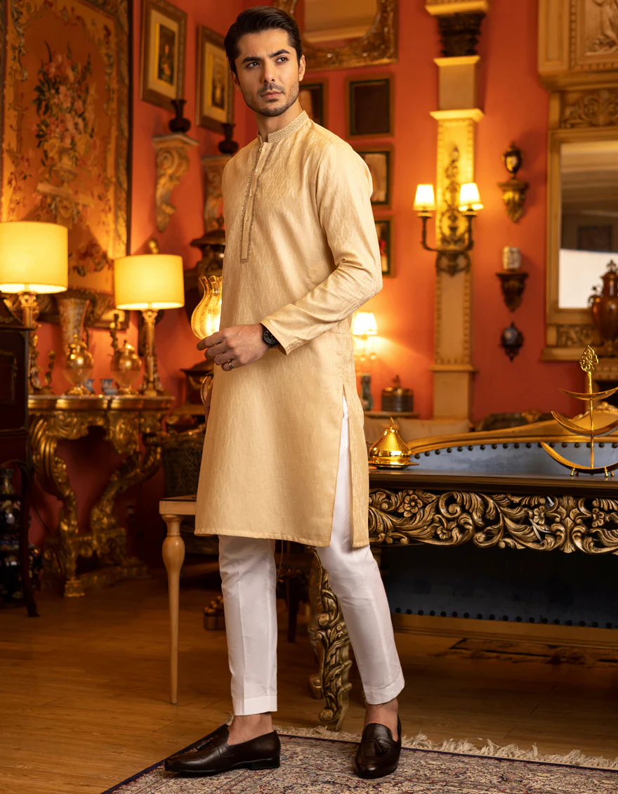 BEIGE COTTON KURTA | JJK-S-US-37578/S22/JJ7614-FL