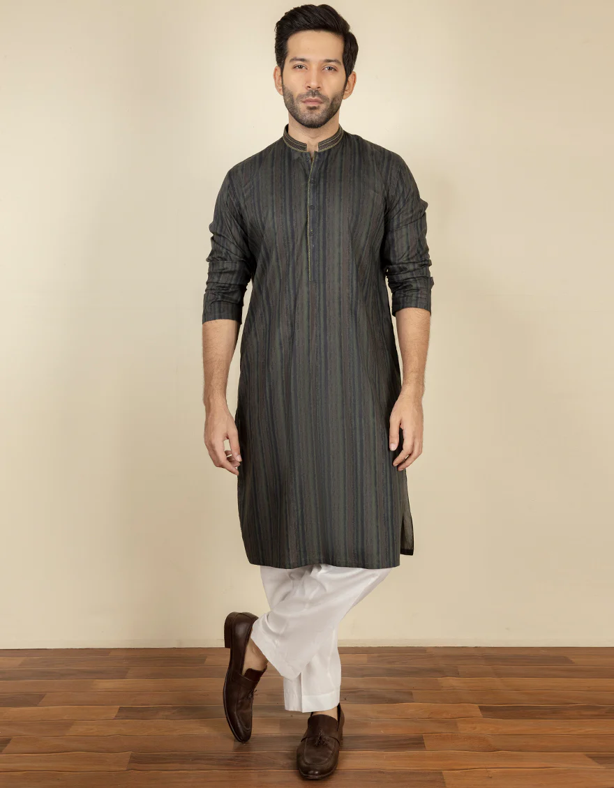 DARK GREEN COTTON KURTA | JJK-S-US-37659/S22/JJ7546-SF