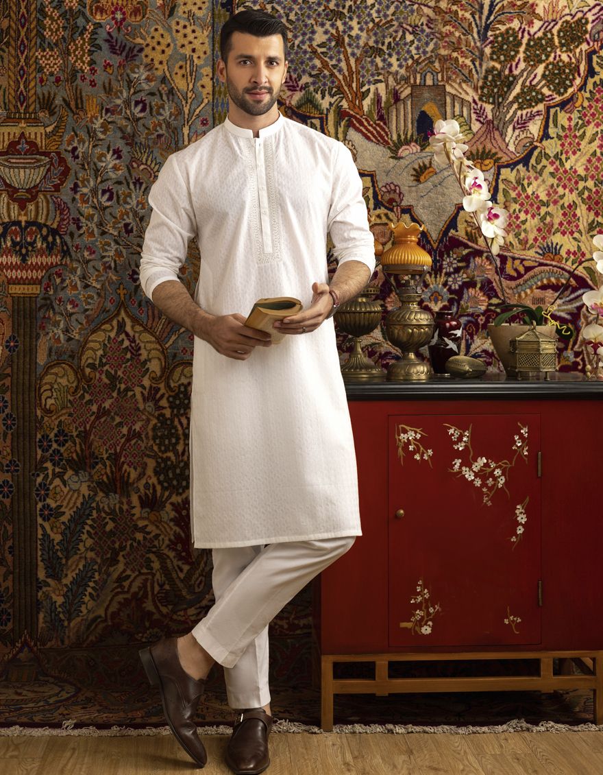 OFF WHITE KURTA | JJK-S-US-40205/S22/JJ7546-FL