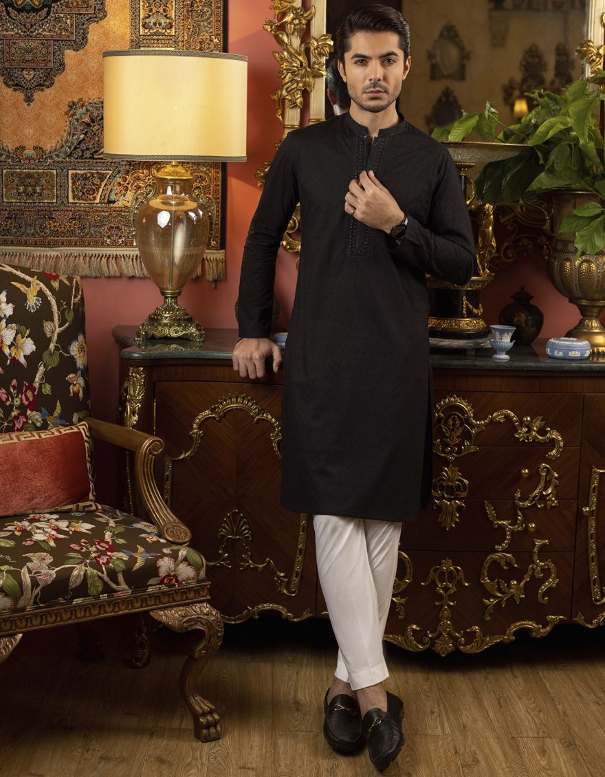 BLACK KURTA | JJK-S-US-40206/S22/JJ7546-FL