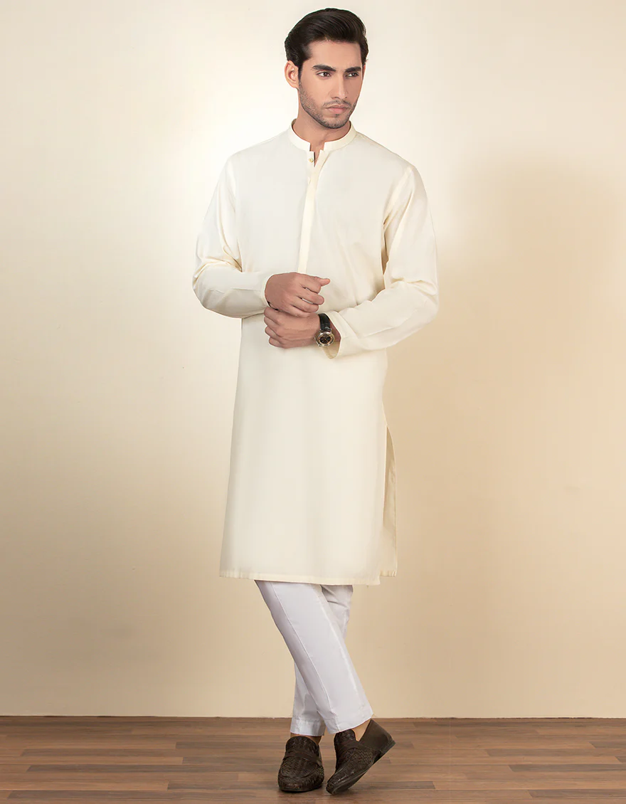 CREAM COTTON KURTA | JJK-S-US-40296/S22/DMR3169-SF