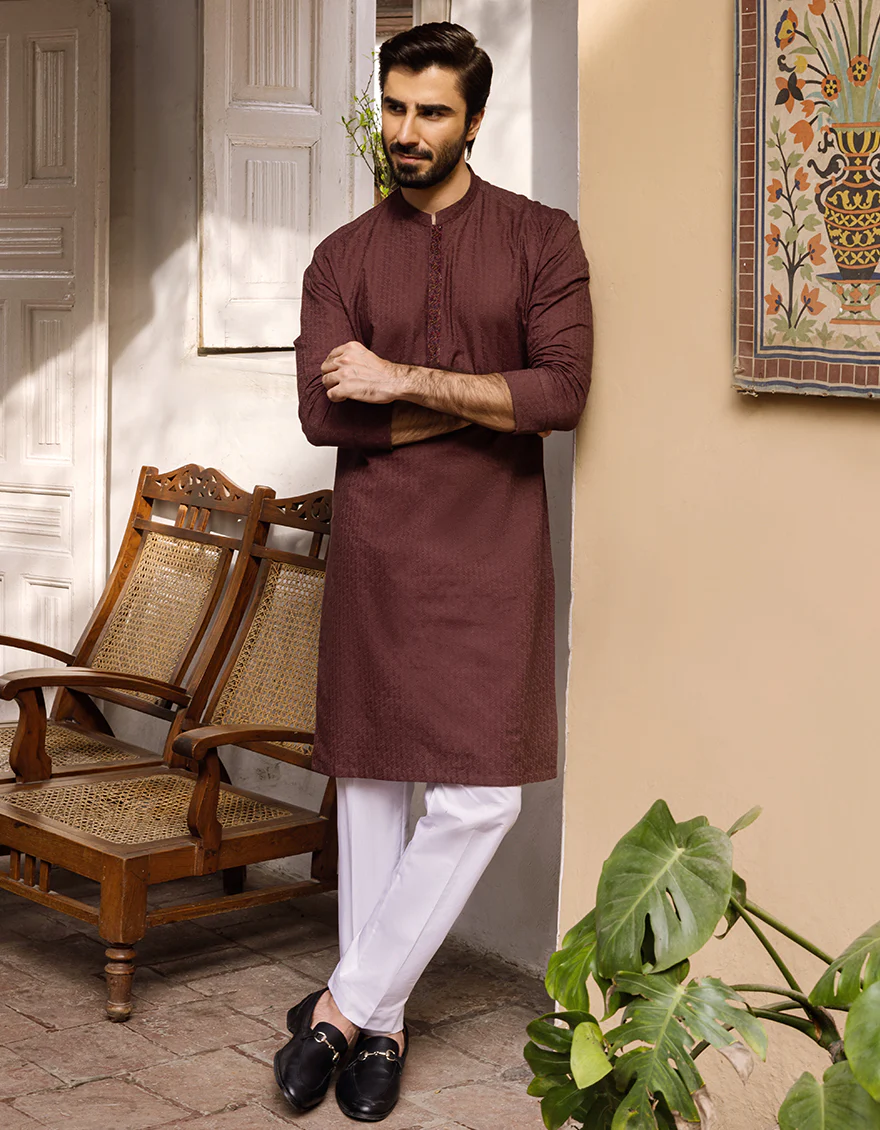 DULL MAROON COTTON KURTA | JJK-S-US-40300/S22/JJ7546-FL