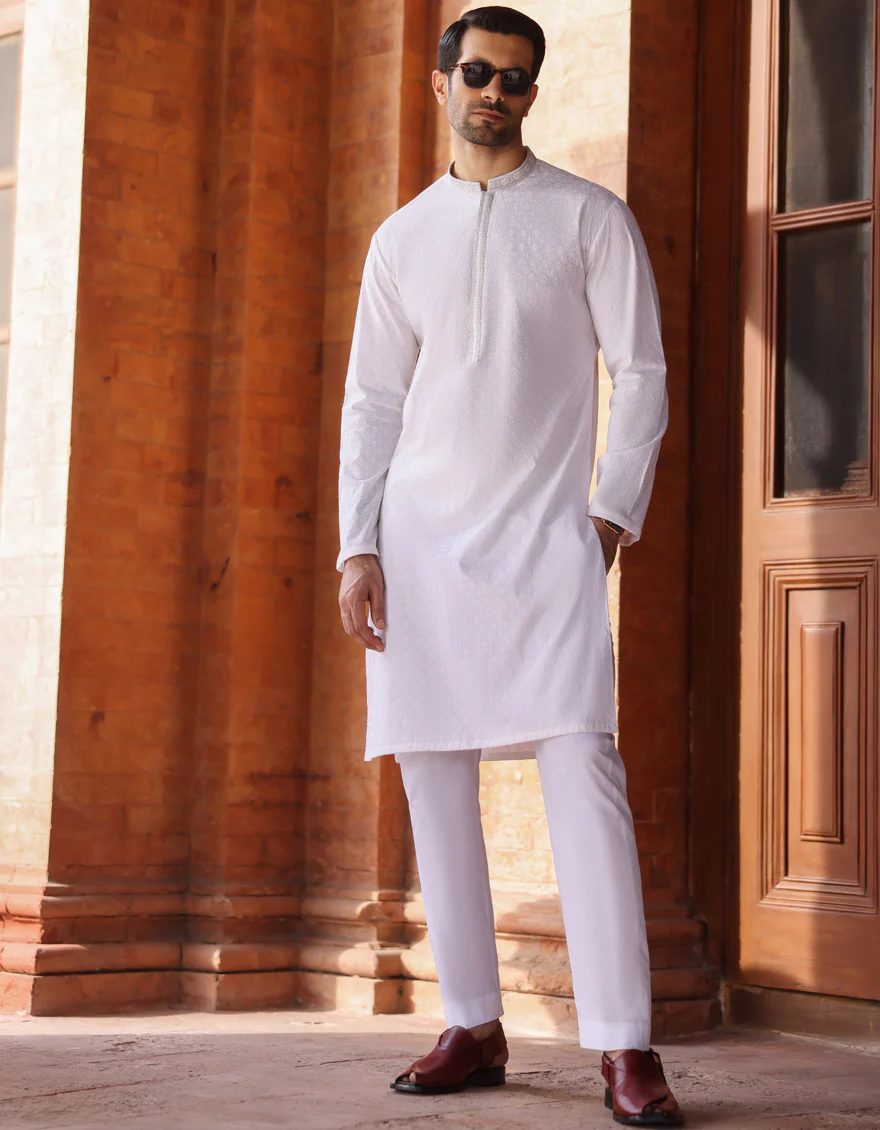 WHITE COTTON KURTA | JJK-S-US-47043/S23/JJ8714-FL