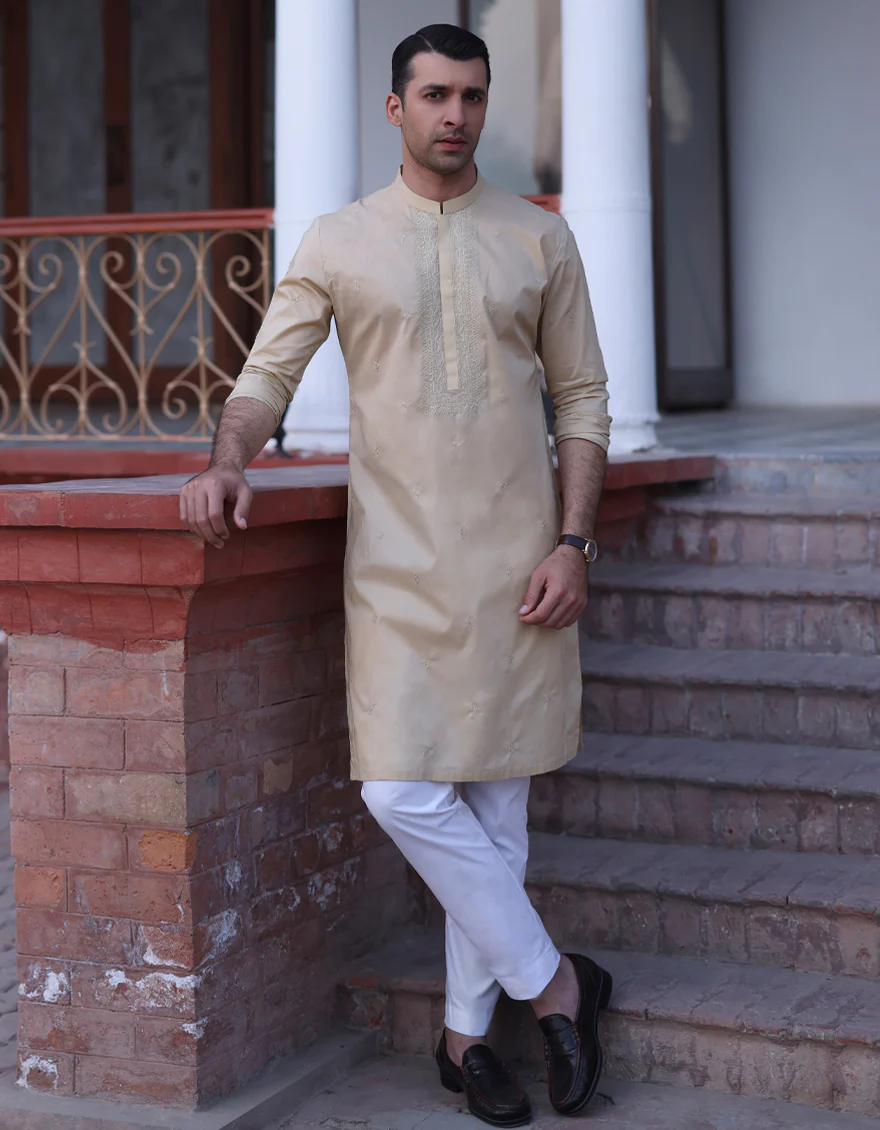 BEIGE COTTON KURTA | JJK-S-US-90393/S23/JJ8714-SF