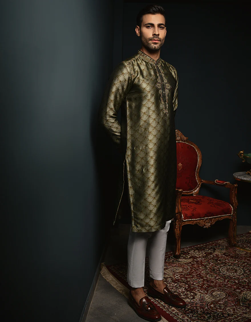 OLIVE KURTA | JJK-SP-A-44296/S23/JJ1072-FL