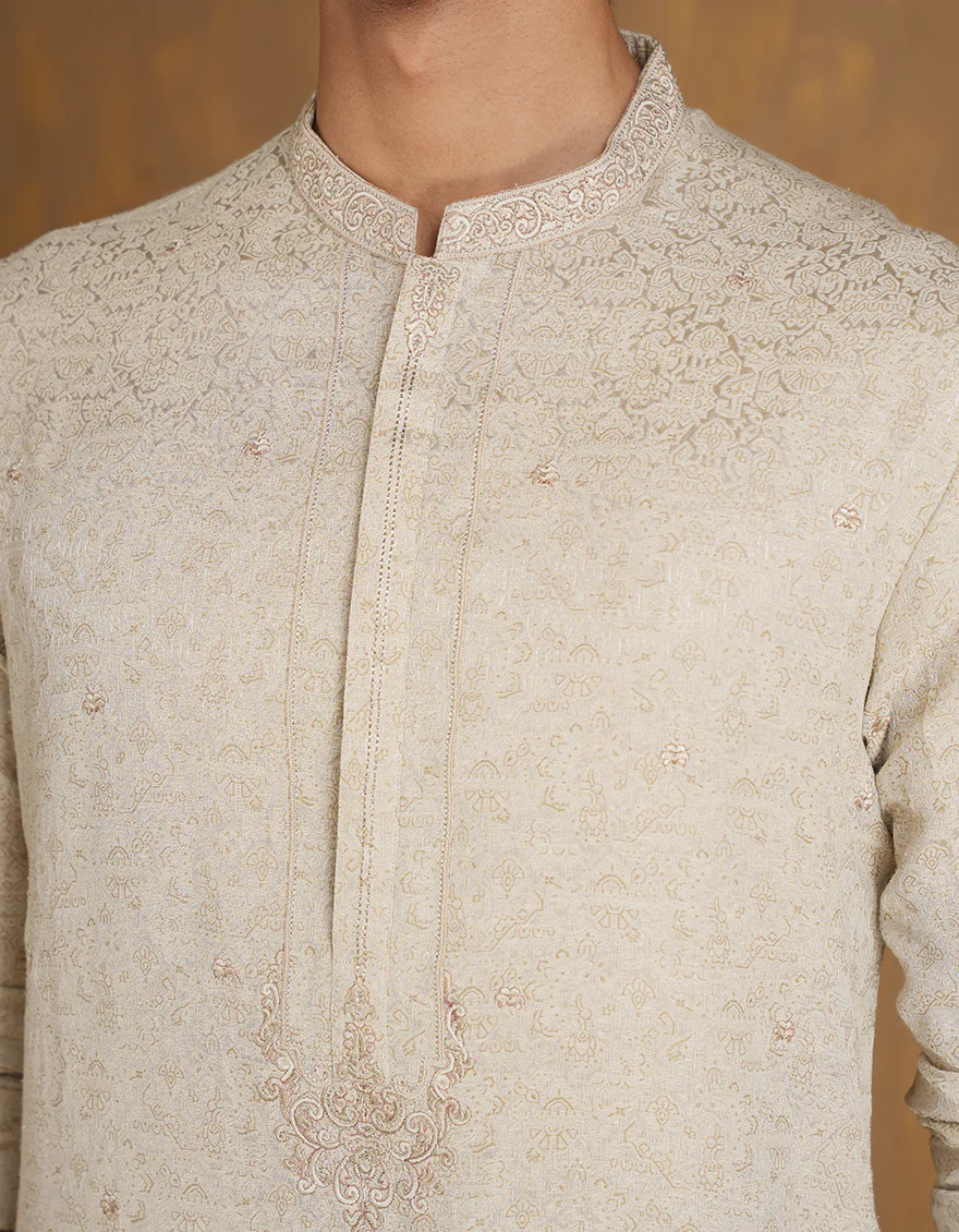 WHITE KURTA | JJK-SP-A-45510/A24/JJ1101-FL - Image 3