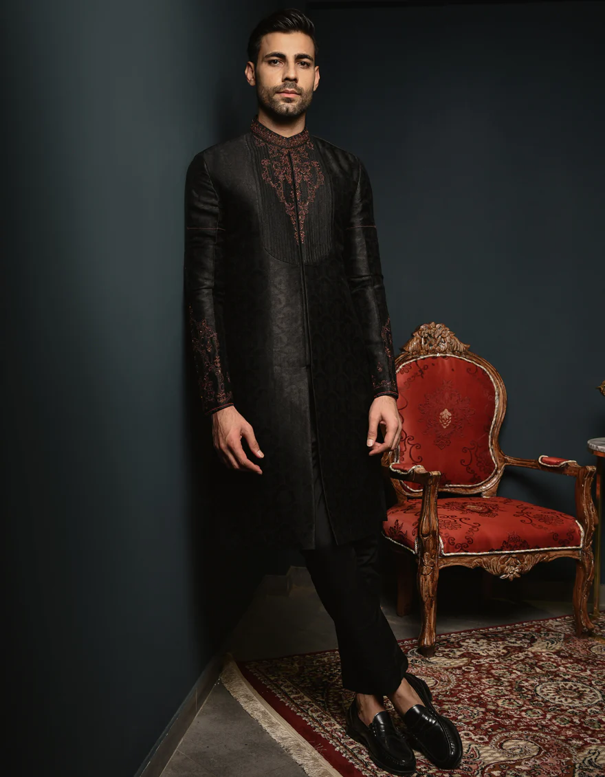 BLACK KURTA | JJK-SP-US-45009/A23/JJ8843-FL
