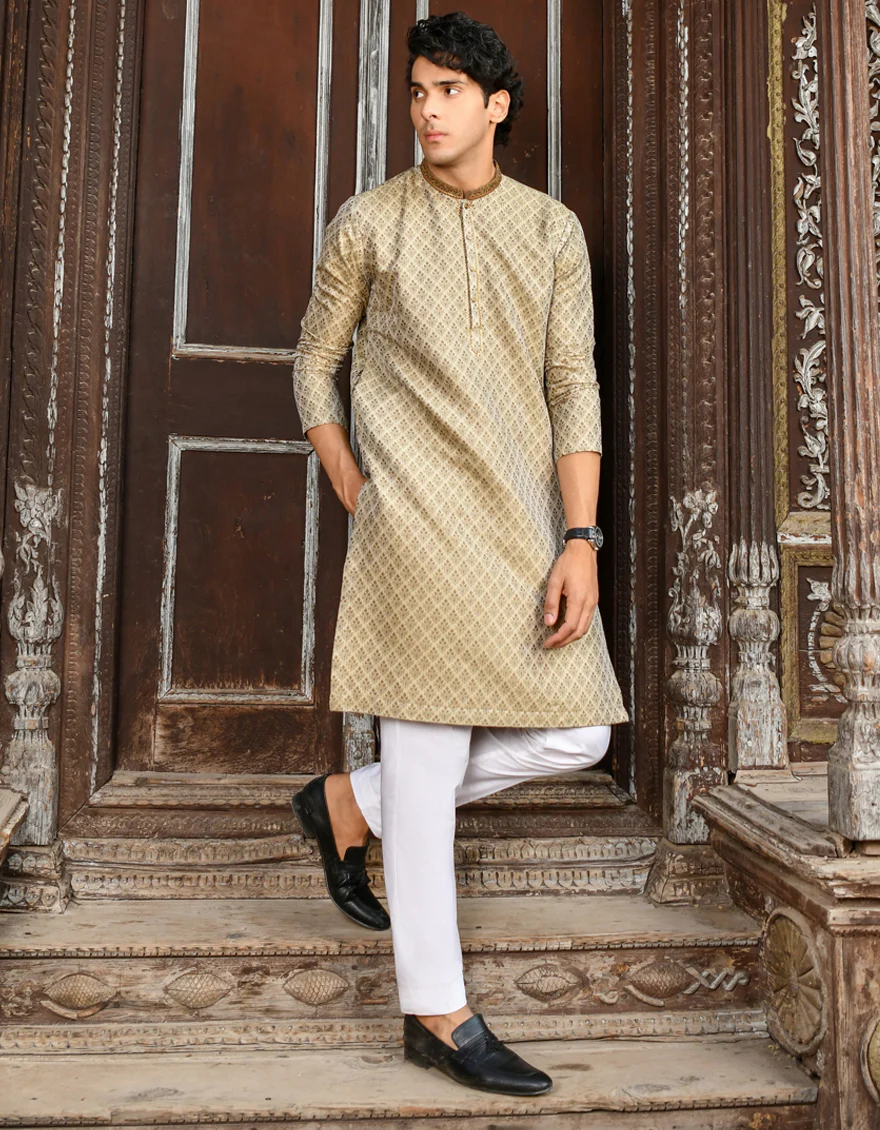 BEIGE BROWN KURTA | JJK-SP-US-45134/A23/JJ8470-FL