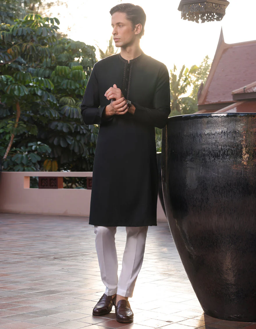 BLACK KURTA | JJK-US-24-32817
