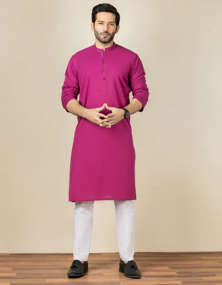 PURPLE COTTON KURTA | JJK-US-40307/A22/JJ6869-PN