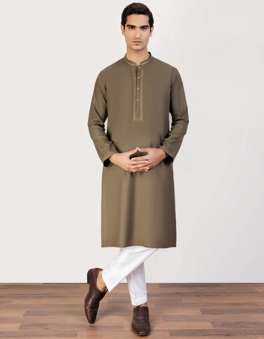 KAHI GREEN BLENDED KURTA | JJK-US-43264/A23/JJ9059-SF