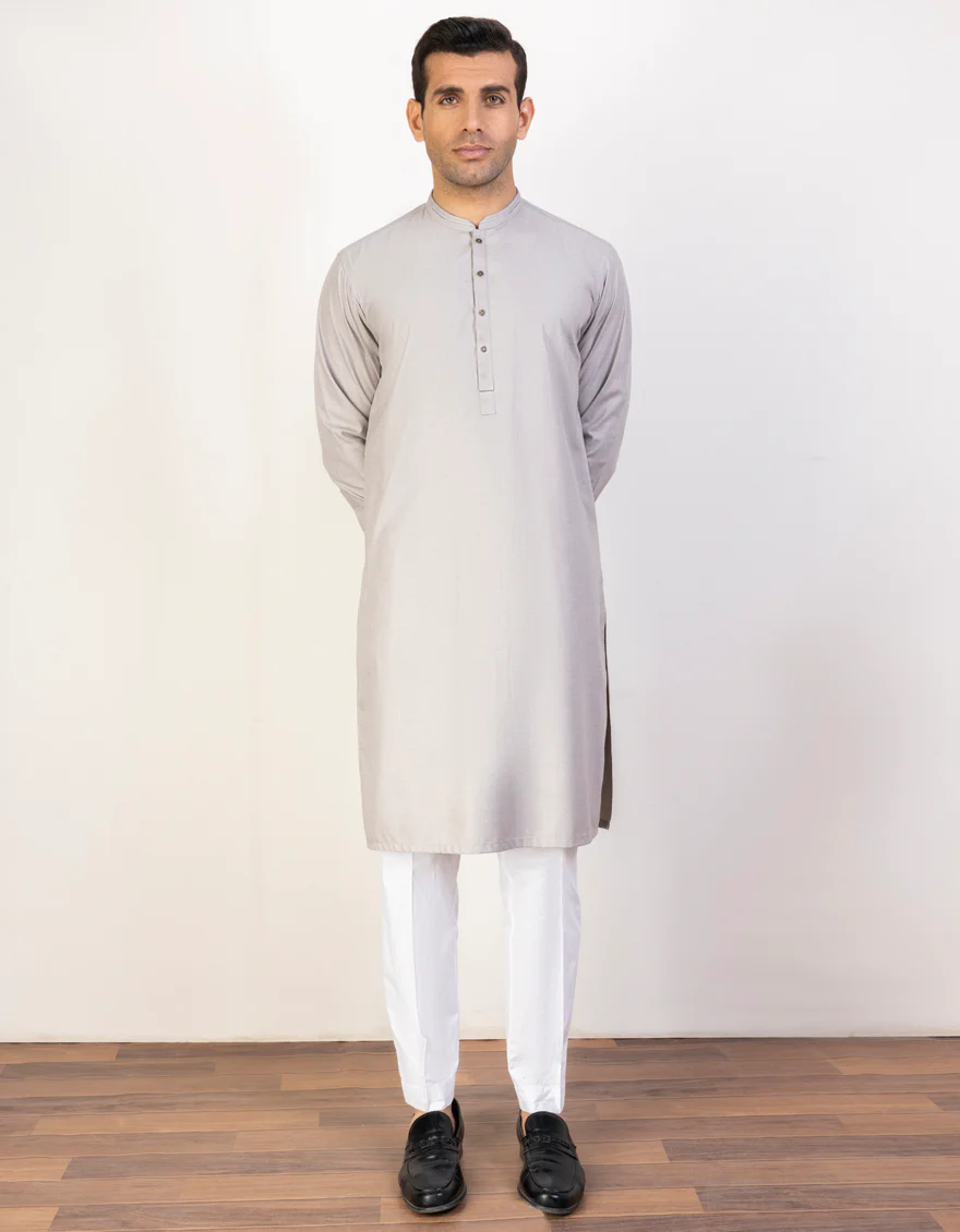 SAND BLENDED KURTA | JJK-US-44191/A23/JJ8698-CL