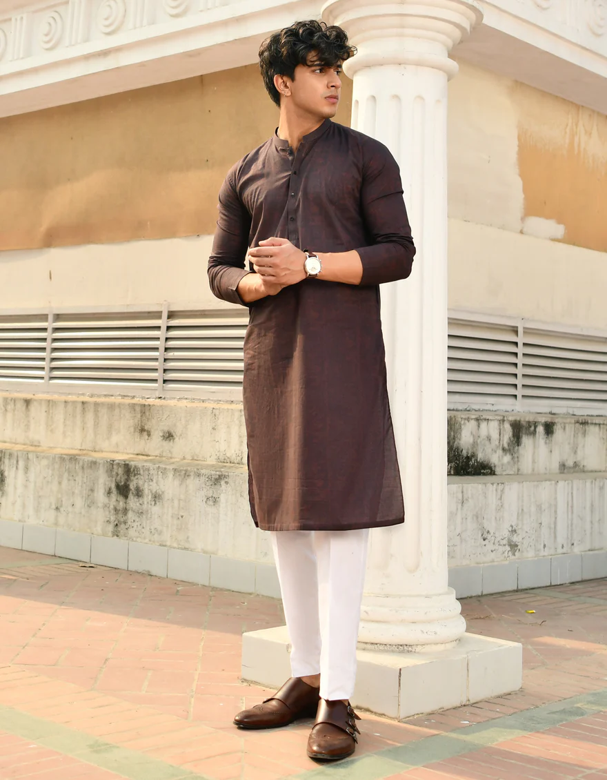 MAROON COTTON KURTA | JJK-US-45197/A23/JJ8771-CL