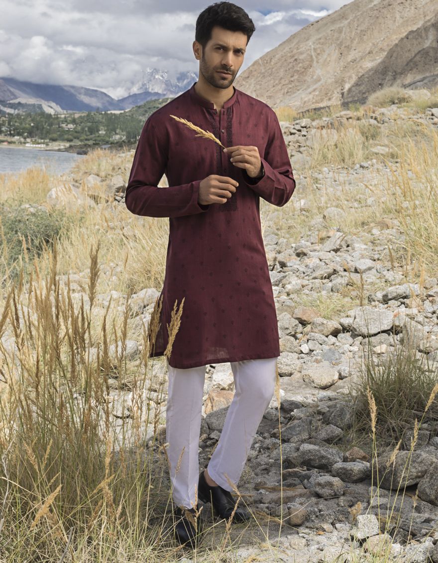 DULL RED KURTA | JJK-W-US-36835/W21/BMW514-SF