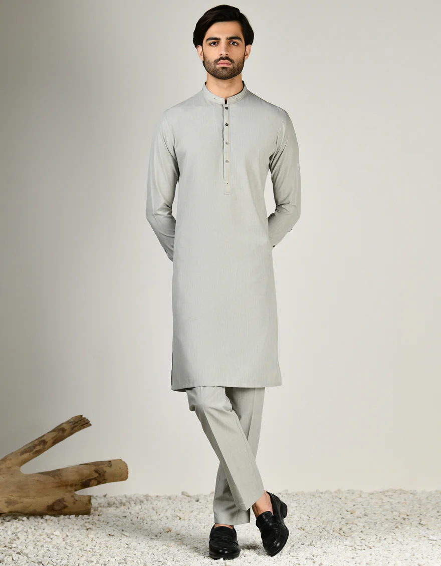 GREY KURTA TROUSERS | JJKP-A-32981/S24/JJ9376-CL