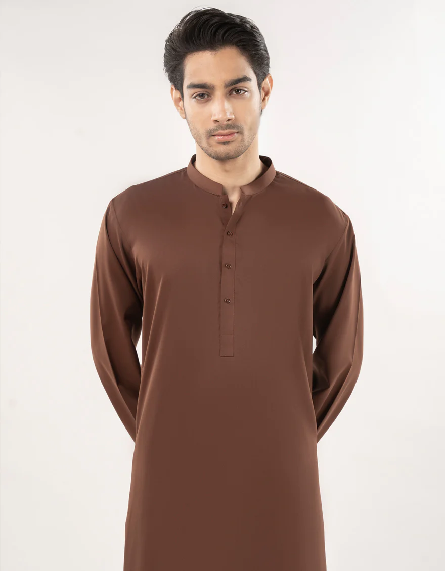 BROWN BLENDED KURTA TROUSERS | JJKP-A-47006-R9-AP/S24/JJ9664-PN - Image 2