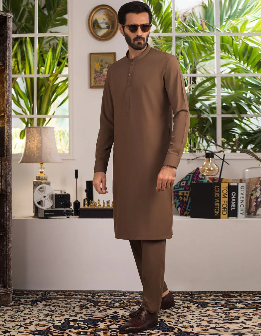 BROWN KURTA TROUSERS | JJKP-A-US-42221/S21/JJ7556-CL