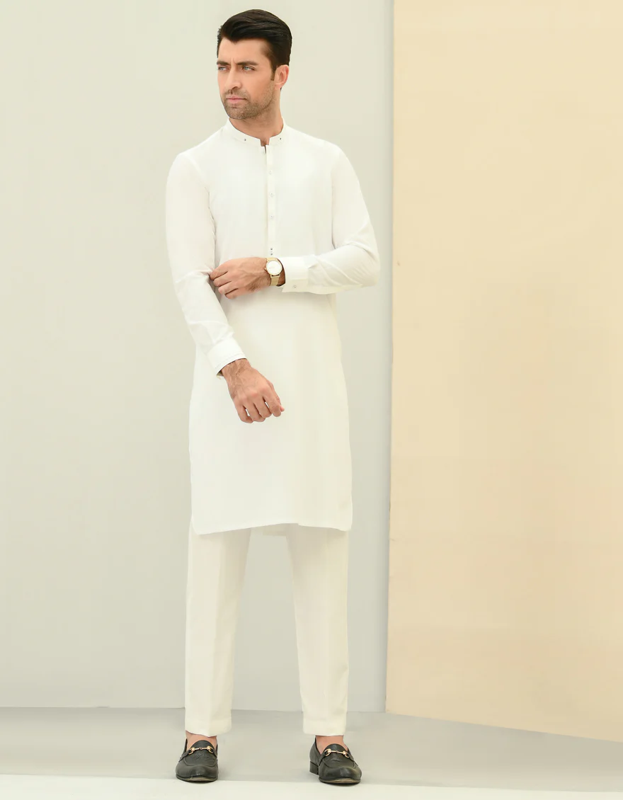 OFF WHITE BLENDED KURTA TROUSERS | JJKP-S-US-43167/S22/JJ8189-CL