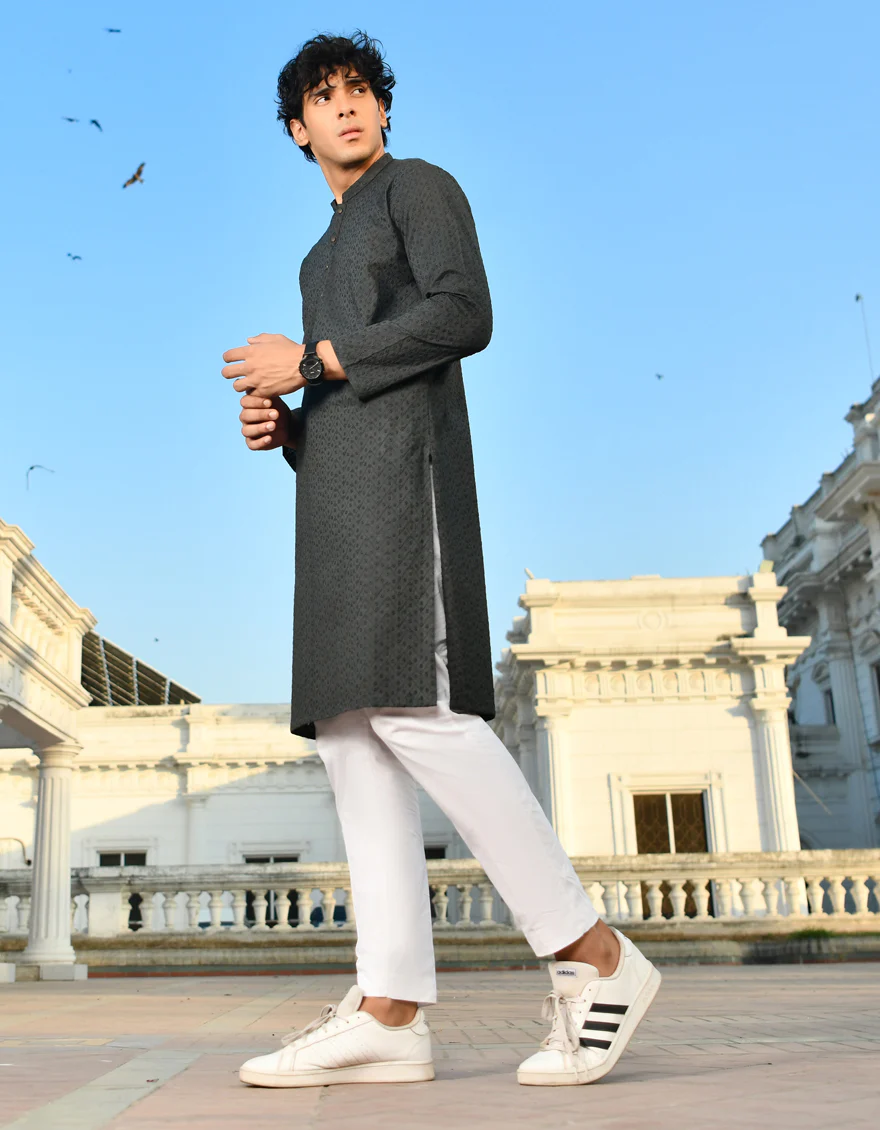 GREEN COTTON KURTA TROUSERS | JJKP-US-45213/A23/JJ1099-CL