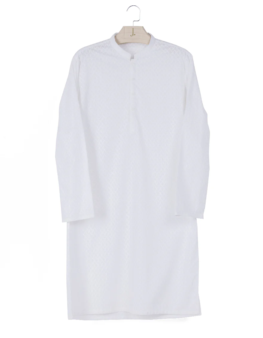 WHITE COTTON KURTA TROUSERS | JJKP-US-45333/S23/JJ1098-PN