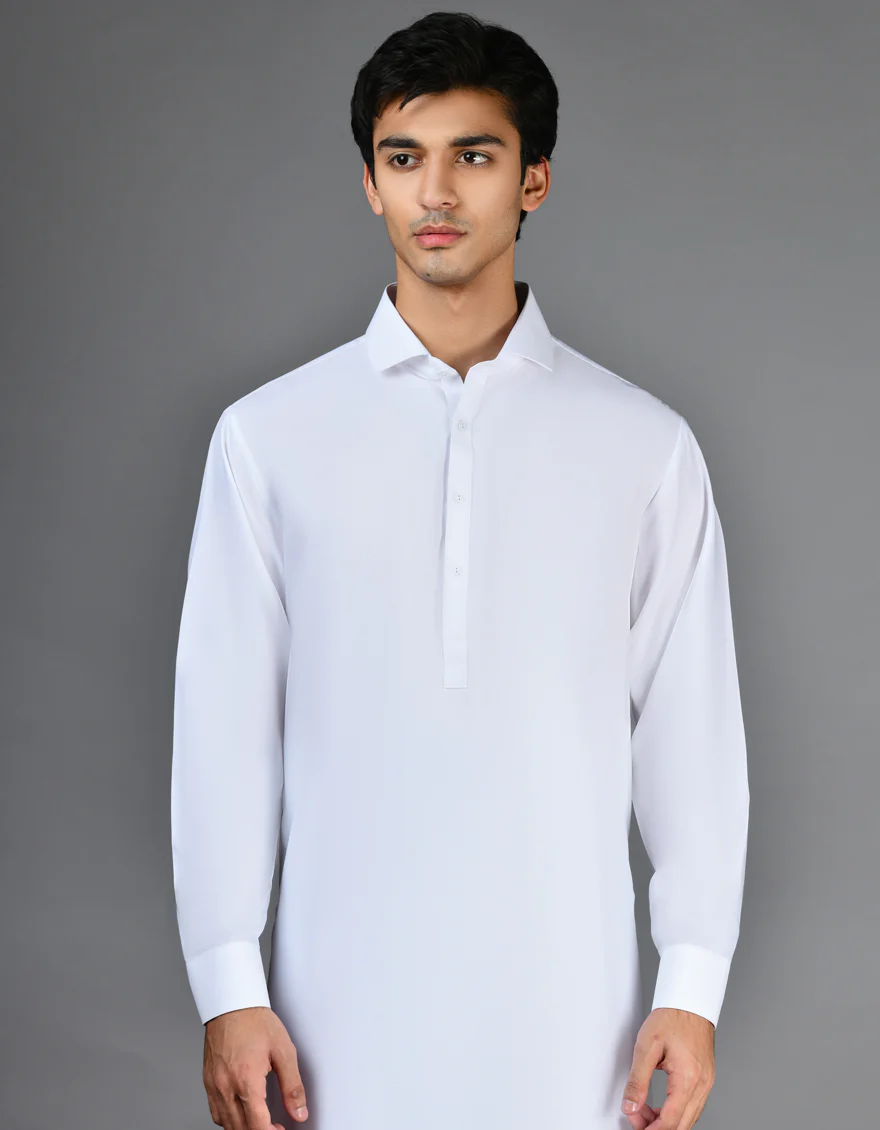 WHITE BLENDED KAMEEZ SHALWAR | JJKS-A-30727-R22-AP/S24/JJ9251-PN - Image 3