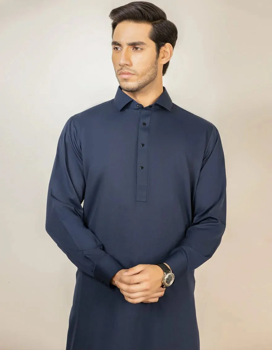 BLUE BLENDED KAMEEZ SHALWAR | JJKS-A-30779-R36-AP/S24/JJ9664-PN