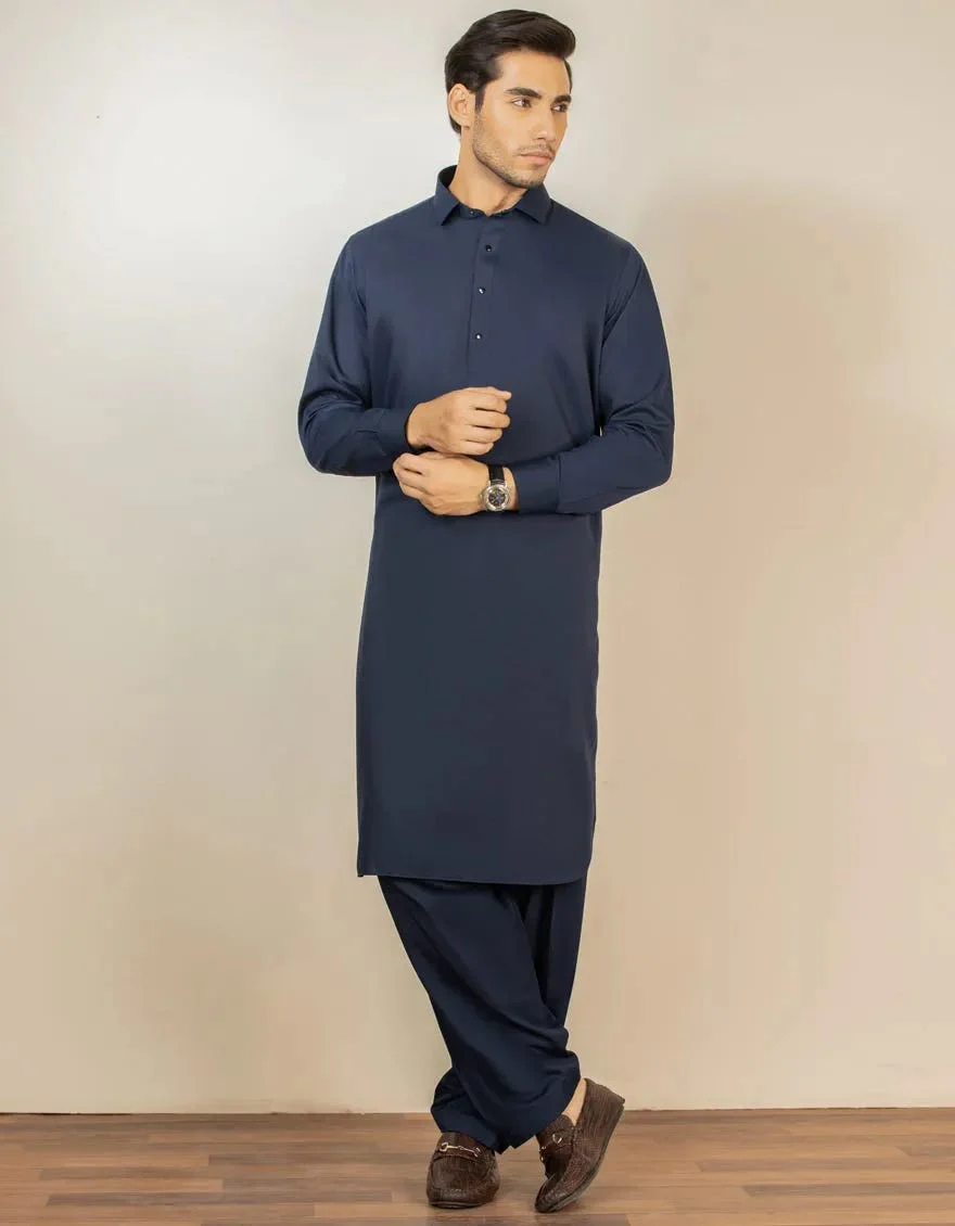 BLUE BLENDED KAMEEZ SHALWAR | JJKS-A-30779-R36-AP/S24/JJ9664-PN - Image 2