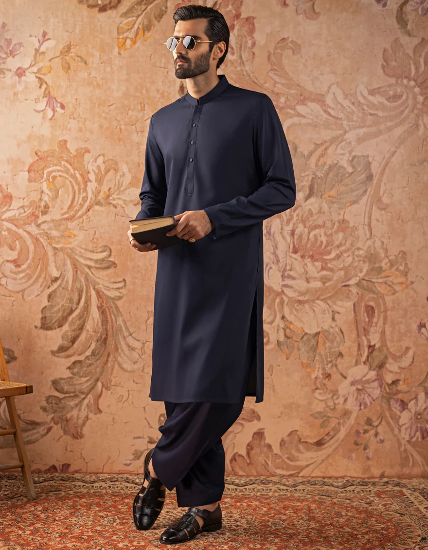 BLUE BLENDED KAMEEZ SHALWAR | JJKS-A-30780-R29-AP/