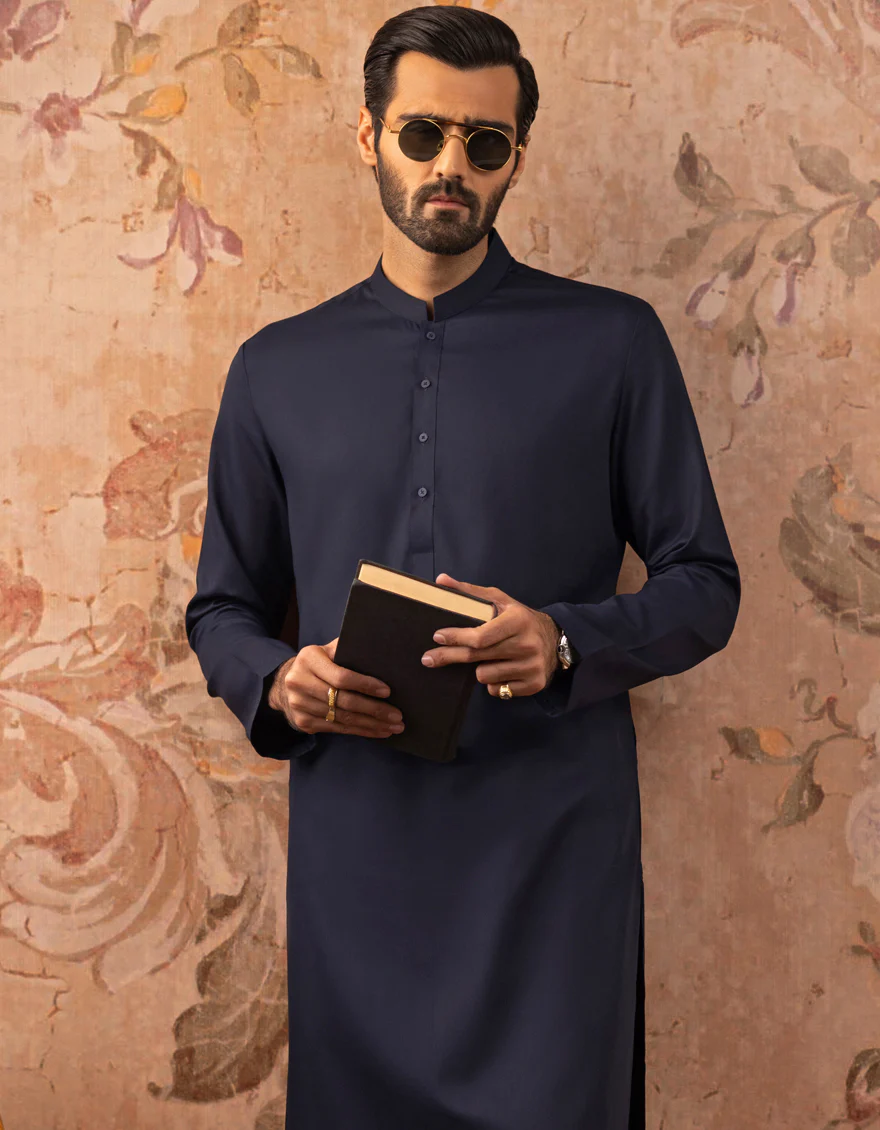 BLUE BLENDED KAMEEZ SHALWAR | JJKS-A-30780-R31-AP/S24/JJ9250-PN - Image 2