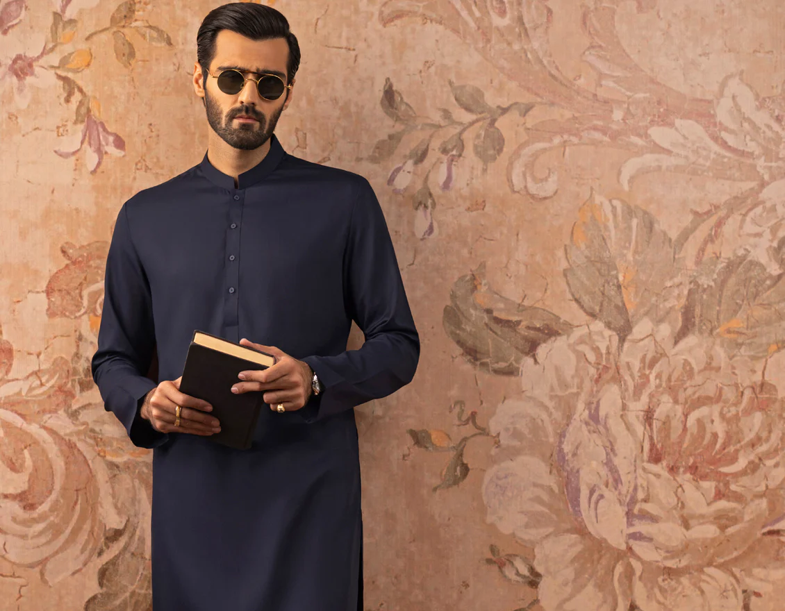 BLUE BLENDED KAMEEZ SHALWAR | JJKS-A-30780-R31-AP/S24/JJ9250-PN - Image 4