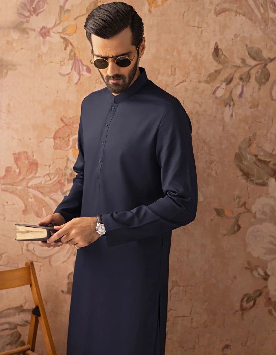 BLUE BLENDED KAMEEZ SHALWAR | JJKS-A-30780-R31-AP/S24/JJ9250-PN - Image 6