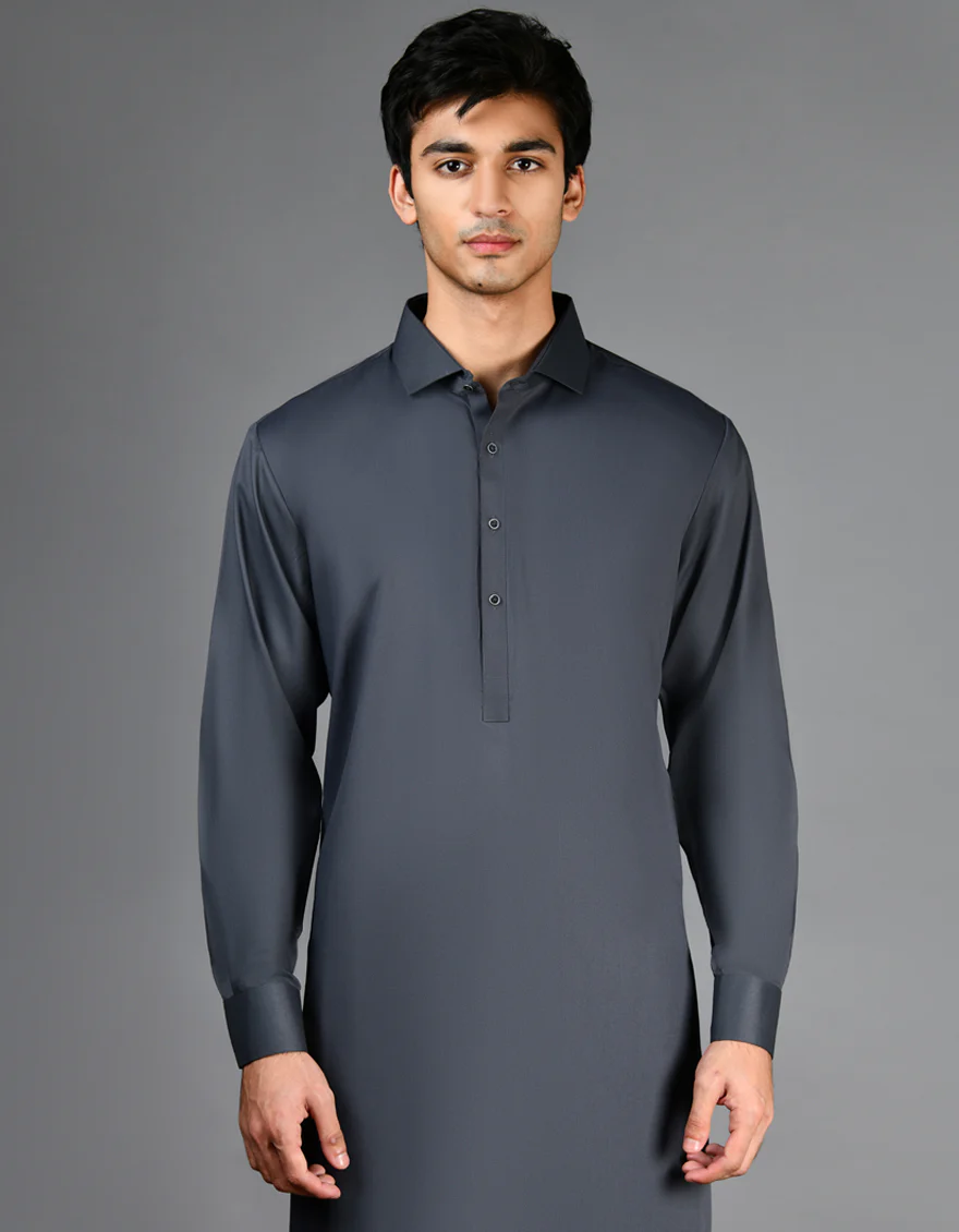 GREY BLENDED KAMEEZ SHALWAR | JJKS-A-30820-R31-AP/ - Image 2