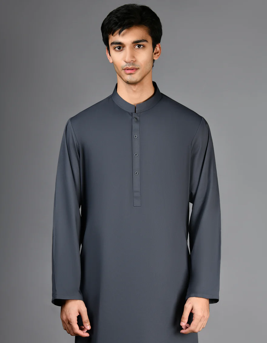 GREY BLENDED KAMEEZ SHALWAR | JJKS-A-30821-R30-AP/S24/JJ9664-PN - Image 2