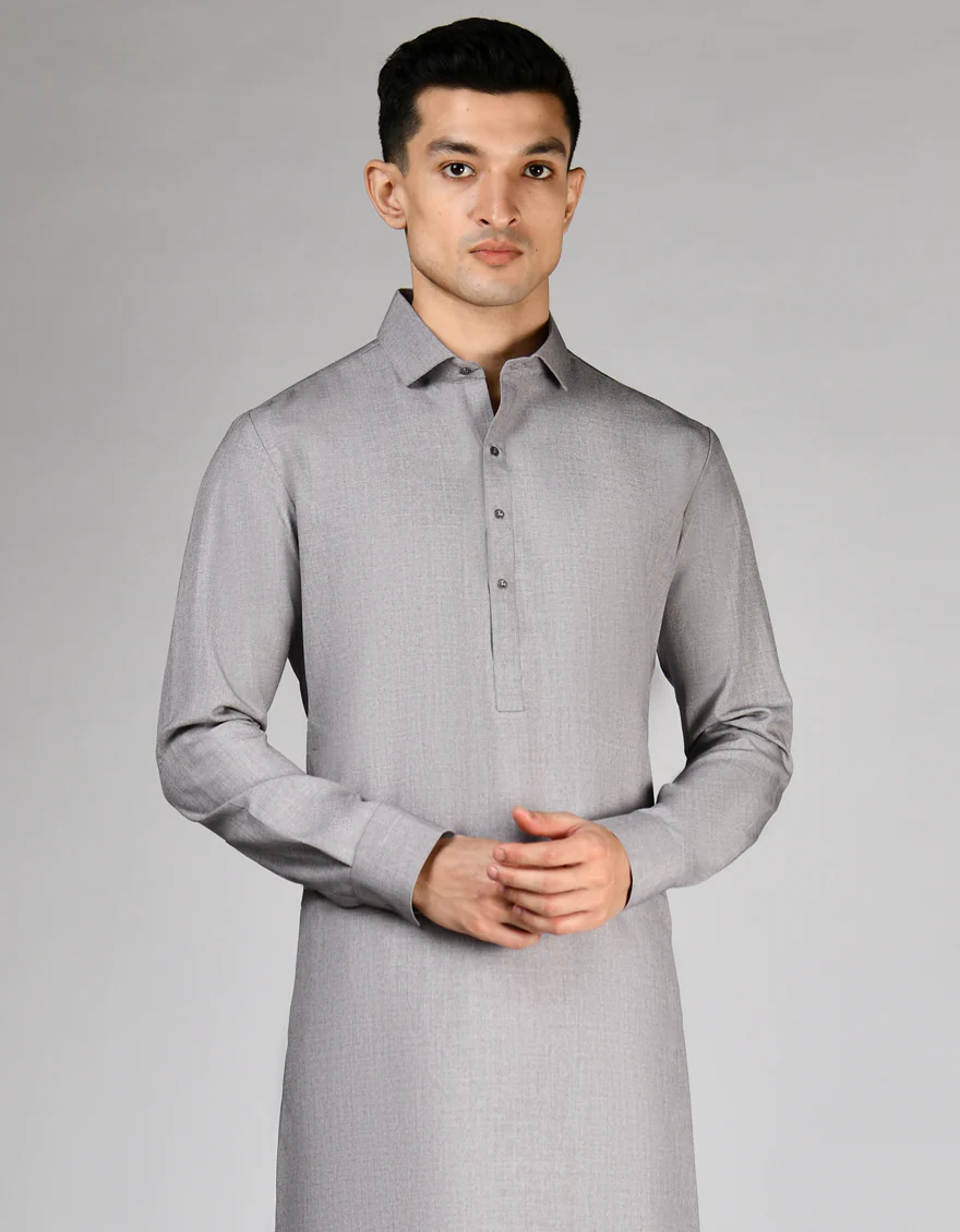 GREY BLENDED KAMEEZ SHALWAR | JJKS-A-47303/S24/JJ8796-PN