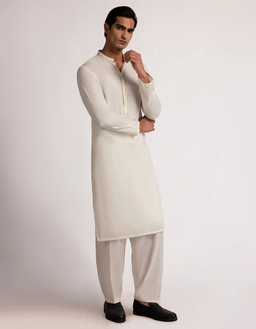 CREAM BLENDED KAMEEZ SHALWAR | JJKS-A-50397/S25/JJ9900-FL