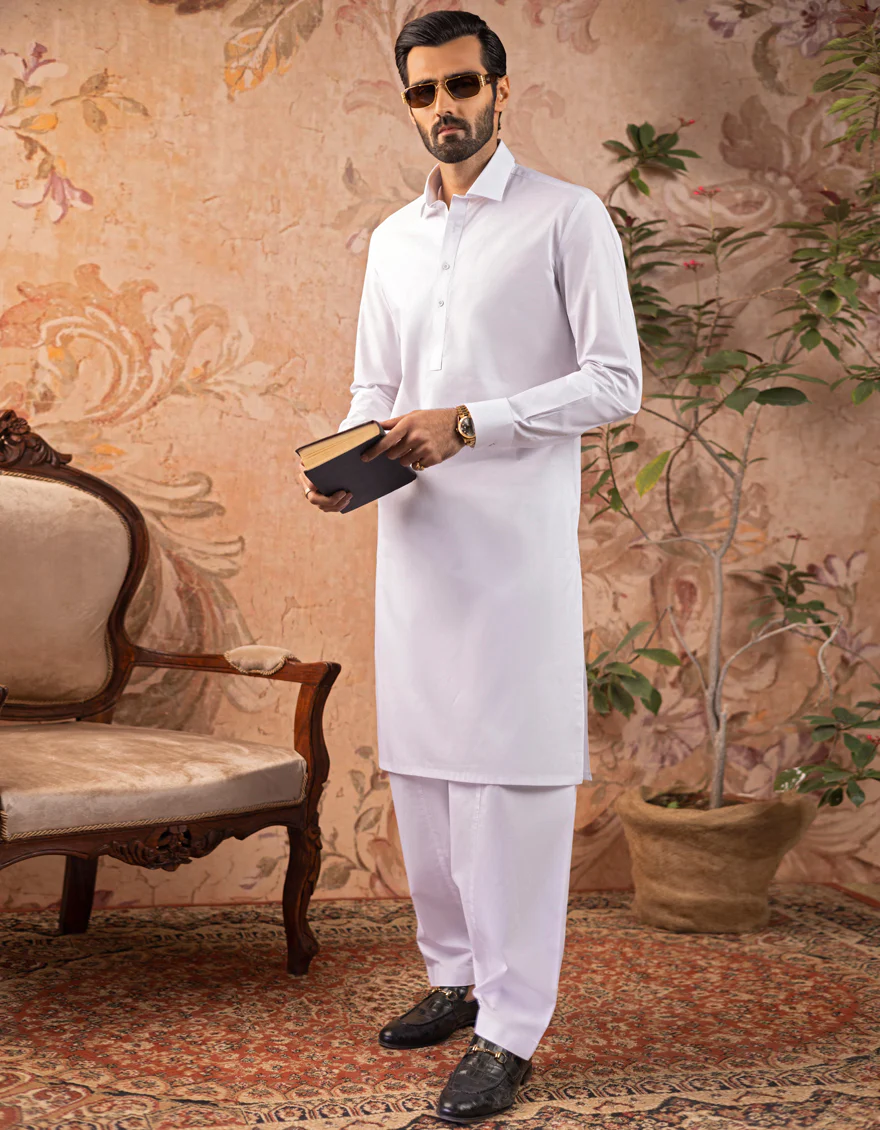 WHITE COTTON WHITE KAMEEZ SHALWAR | JJKS-A-US-30731-R13-AP/S23/JJ6922-PN